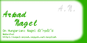 arpad nagel business card